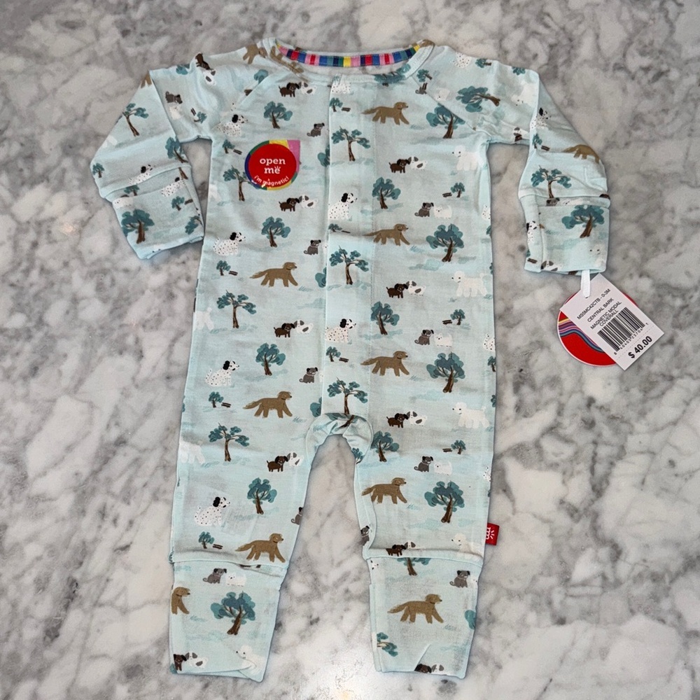 NWT MAGNETIC ME MODAL ANIMAL COVERALL 0/3M